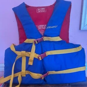 Stearns Blue and Yellow Men's Swim Vest